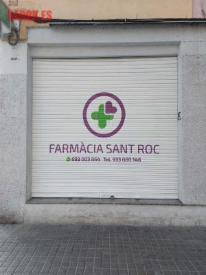 mural persiana farmacia sant roc logo